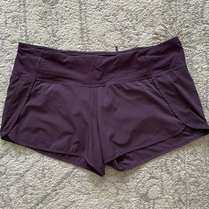 Lululemon Speed Up Short 4” Size 12 Purple